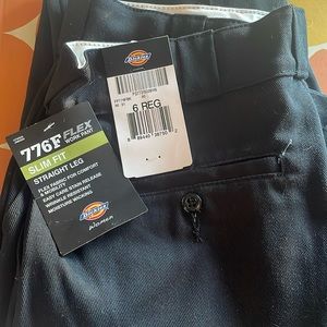 Dickies black slim fit flex work pants size 6 regular
